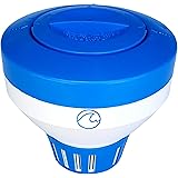 Cclear Pool Chlorine Floater for 3 inch Chlorine Tablets, 40% Thicker Walls, 7" Large Capacity, Chlorine Dispenser for In-gro