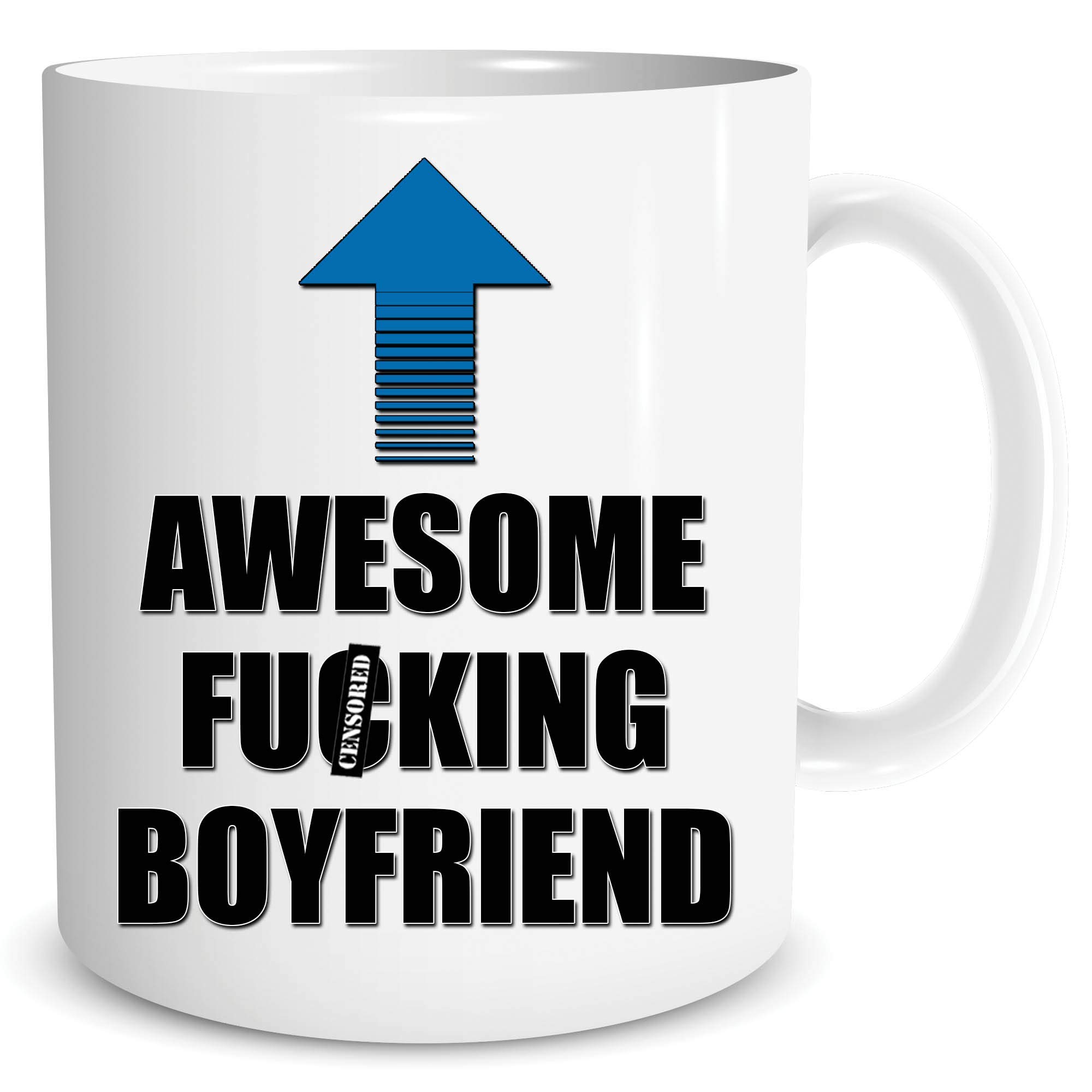 Awesome F*cking Boyfriend Gift Idea Tea Coffee Mug Cup Birthday Christmas Gifts for Him Gay LGBT Gay Pride Valentine's Present Best Boyfriend WSDMUG1716