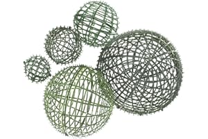 YARNOW 5pcs Artificial Flower Topiary Ball Support Rack, Plastic Grass Ball Arrangement Holder 5 Sizes