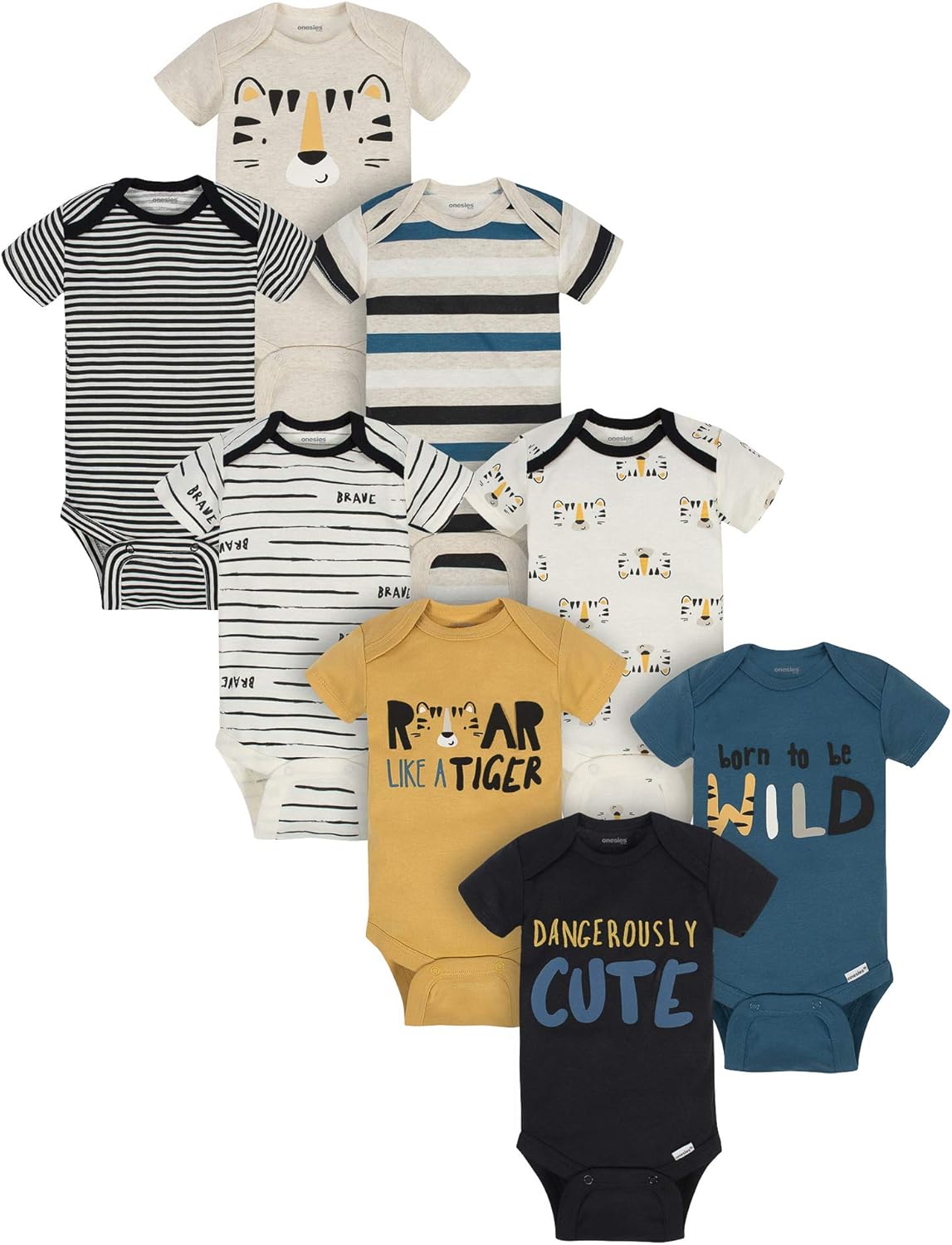 Onesies Brand baby-boys 8-pack Short Sleeve Mix & Match Bodysuits: Clothing