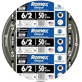 Southwire 28894422 6/2 NM-B Wire - Black (50FT.)