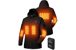 ANTARCTICA GEAR Heated Jacket for Women, Soft Shell Winter Coat with 12V 15000mAh Battery Pack, Hooded Heated Jacket