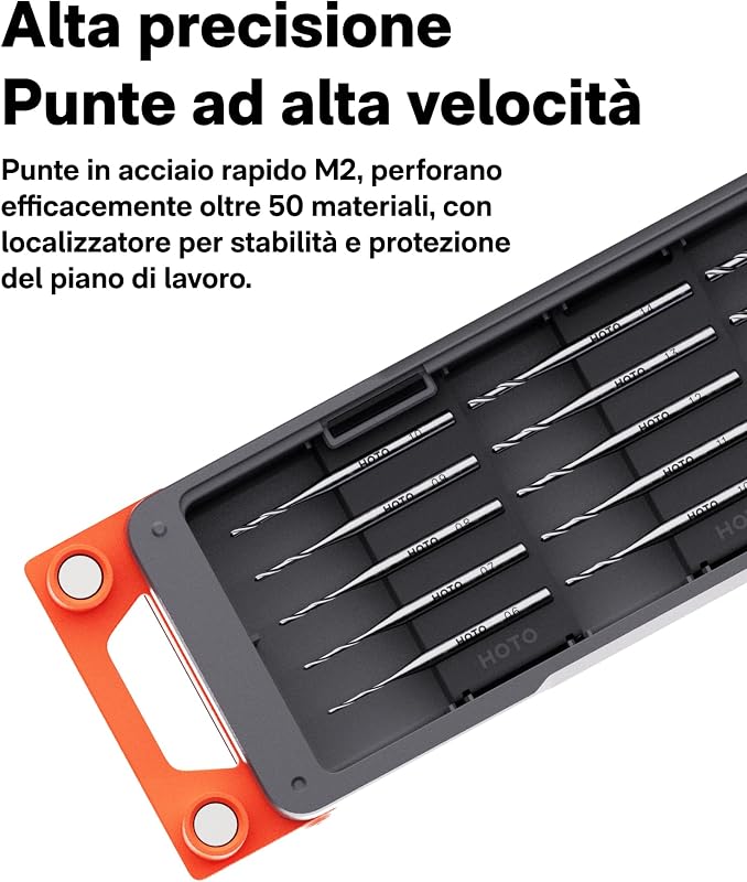 SNAPBLOQ D-A03 Mini Trapano a Batteria con 20 punte, Trapano a Mano Senza Fili a 3 velocità, Luci LED, Set di Trapani Elettrici per la Realizzazione di Gioielli, Resine, Legno, Plastica, DIY