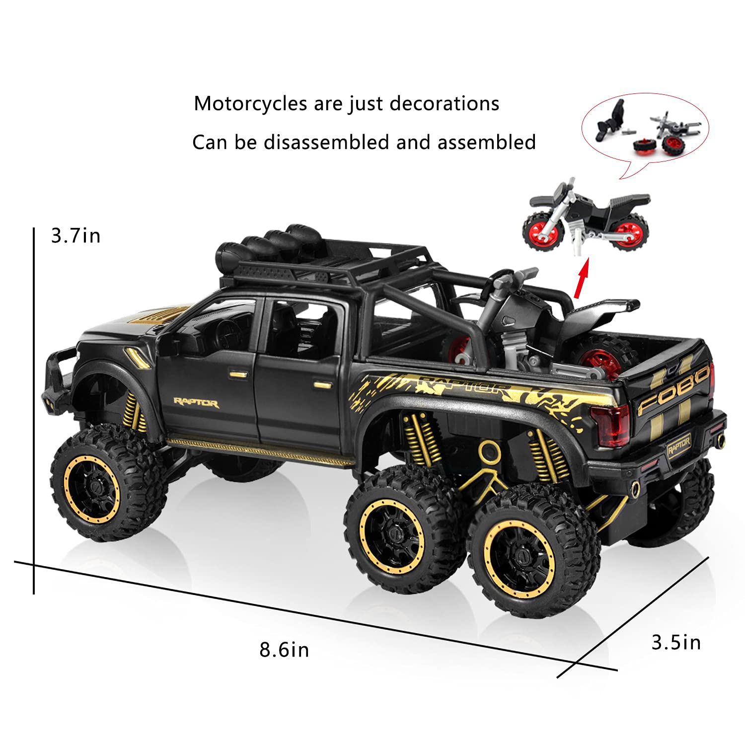 Mua SASBSC F-150 Pickup Truck Toy Refitted 6x6 Off-Road Model Truck 1/ ...