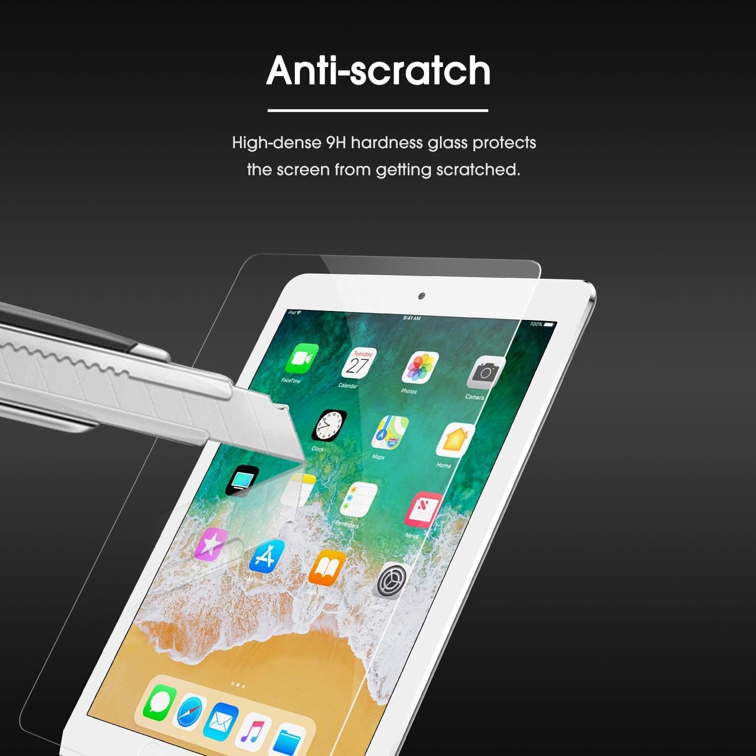 [3 Pack] iPad 9.7 6th Generation Screen Protector, OMOTON Tempered Glass Screen Protector for Apple iPad 9.7" (2018 & 2017) / iPad Pro 9.7 Inch / iPad Air 2 / iPad Air 9.7 Inch: Computers & Accessories