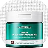 CENTELLIAN 24 Madeca Double Tightening Ampoule Pad (5.58fl oz x 60 pcs) - Pore Minimizer, Hydrating & Exfoliating Pads for Smoother Skin Texture, Vegan Certified, Korean Skin Care