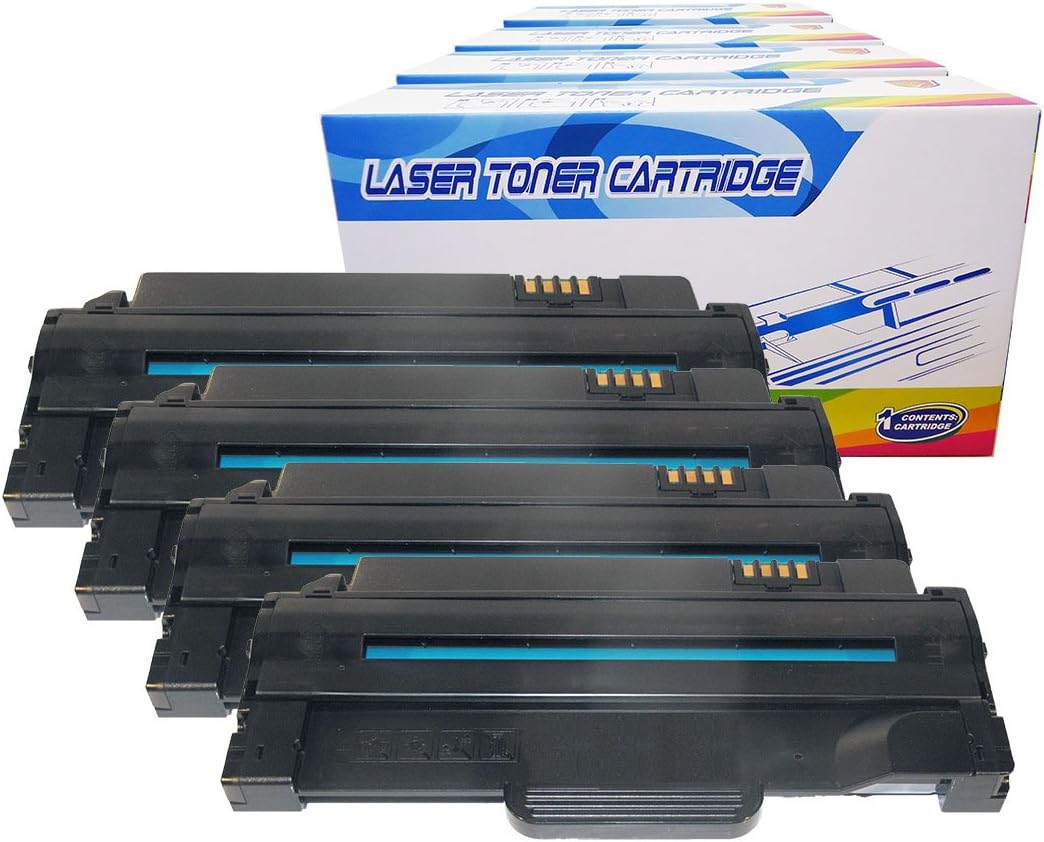 Inktoneram Compatible Toner Cartridges Replacement for Dell 1130 1130n 1133 1135n High Yield 330-9523 2.5K (Black, 4-Pack)