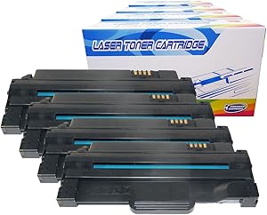Inktoneram Compatible Toner Cartridges Replacement for Dell 1130 1130n 1133 1135n High Yield 330-9523 2.5K (Black, 4-Pack)