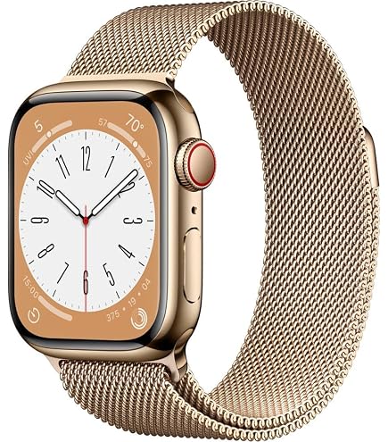 Amazon.com: Apple Watch Series 6 40mm Gold Aluminum Milanese  display picture 3