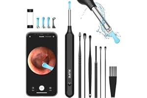 YUMIKA Ear Wax Removal Tool, Ear Cleaner with 1080P HD Camera, Ear Cleaning Kit with 7 PCS Ear Set Wireless Otoscope with 6 Lights for iPhone, iPad, Android