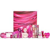 Revolution 24-Day Advent Beauty Calendar 2026, Holiday Makeup Gift Set | Includes 10 Full-Size Products, 8 Minis &amp; 6 Accessories for Lips, Eyes &amp; Face for a Glow-Up Routine, Vegan &amp; Cruelty-Free