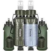 2 Pack Timain Portable Personal Water Filter Straw,Water Purifier Survival for Emergency Preparedness,Outdoor Activities,Travel,Camping, Hiking,Fishing,Hunting.