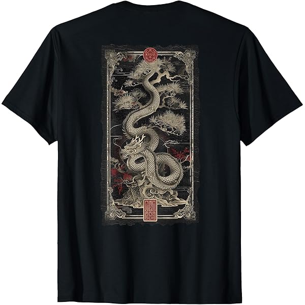 Manfinity Homme Men's Chinese Dragon Print Short Sleeve T-Shirt | SHEIN A