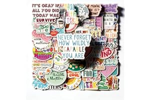 100PCS Mental Health Stickers - Holographic Journaling & Scrapbook Supplies, Therapy, Laptop Decals, Fun Stickers for Wellnes