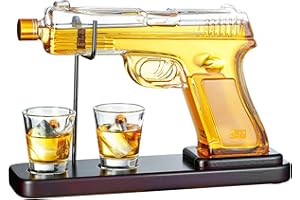 Gifts for Men Dad, Kollea 15.2 Oz Whiskey Decanter Set with 2 Glasses, Unique Christmas Housewarming Anniversary Birthday Gift Idea for Him Boyfriend Brother Husband, Cool Dispenser for Liquor Bourbon