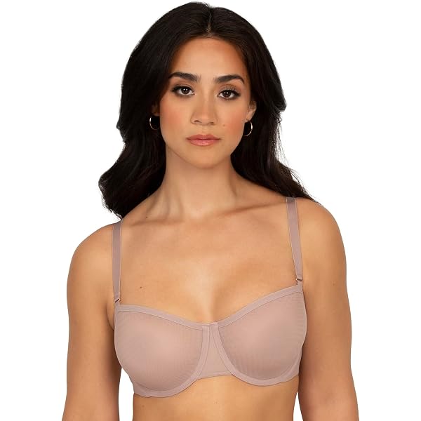 Spanx 36C Bra-llelujah Illusion Lace Full Coverage Bra In Vintage Rose