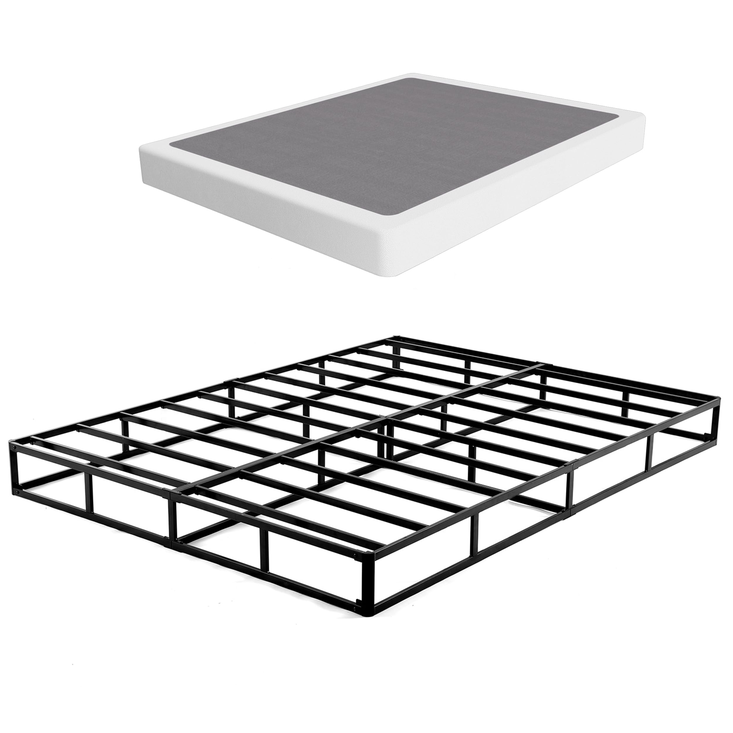 Photo 1 of NOAH MEGATRON 7 Inch Box Spring King, Low Profile Metal Boxsprings/Mattress Foundation/Bunkie Board - 3000LBS Strong Steel Structure/Easy Assembly (King)