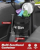 Zacro Car Bin with 5 Garbage Bags Foldable Water Resistant Auto Trash Bag view 2