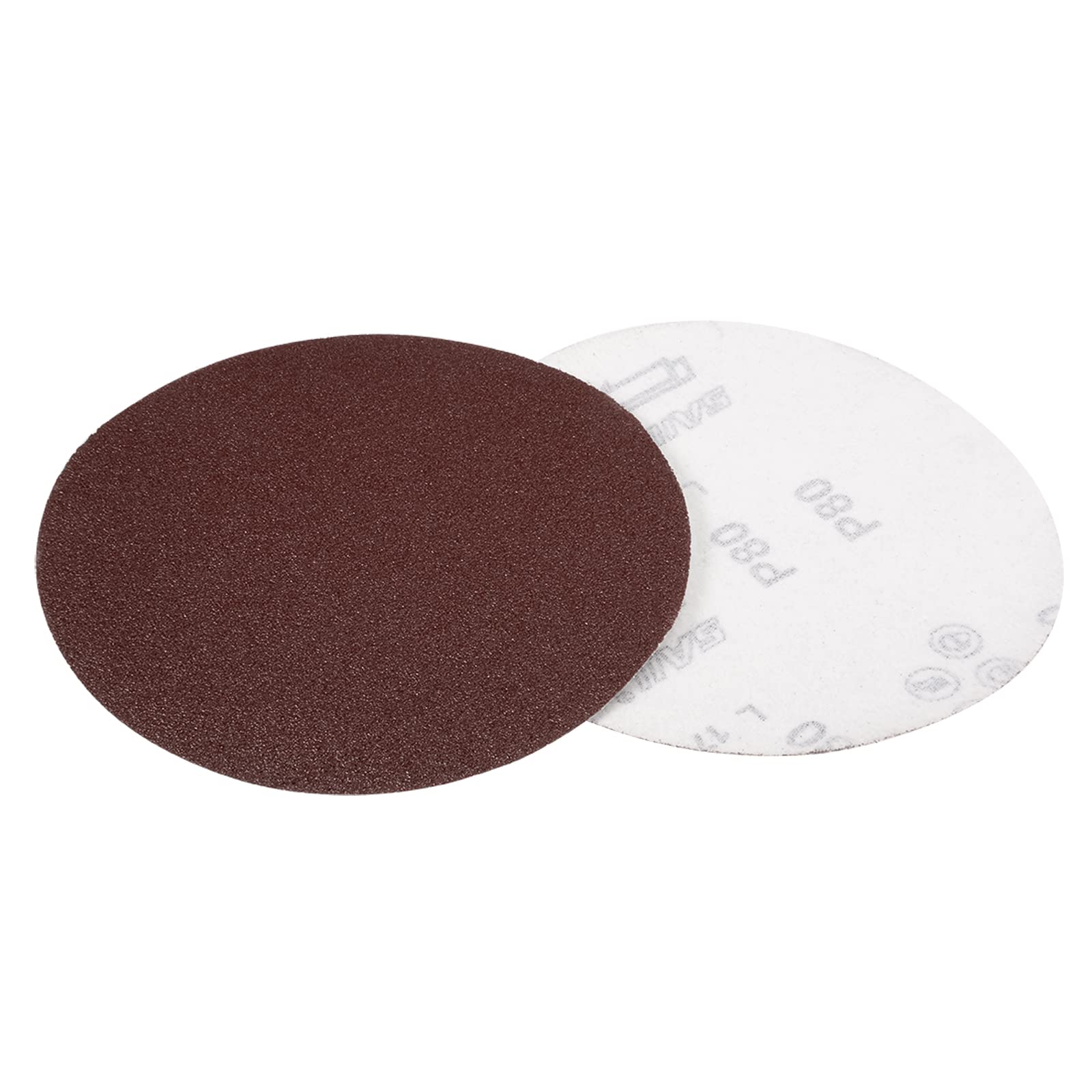 Kozelo 10 Pcs Sanding Discs Hook and Loop Backing - [6 Inch x 80 Grits] Aluminum Oxide Sandpapers for Orbital Sander Round Sanding Papers