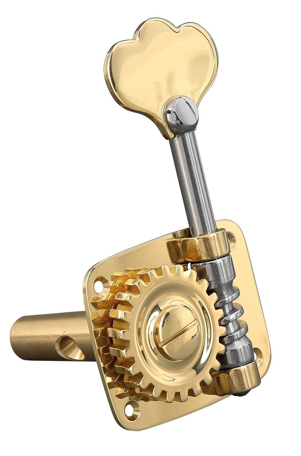 Rubner 140-108a Single Bass Mechanism for Double Bass Single, 4/4-3/4, 4-String, Brass, Made in Germany