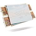 Gamenote Wooden Jigsaw Puzzle Table with Drawers & Cover Mat, 23" X 31" Portable Puzzle Board for 1000 Pieces Puzzle for Adul