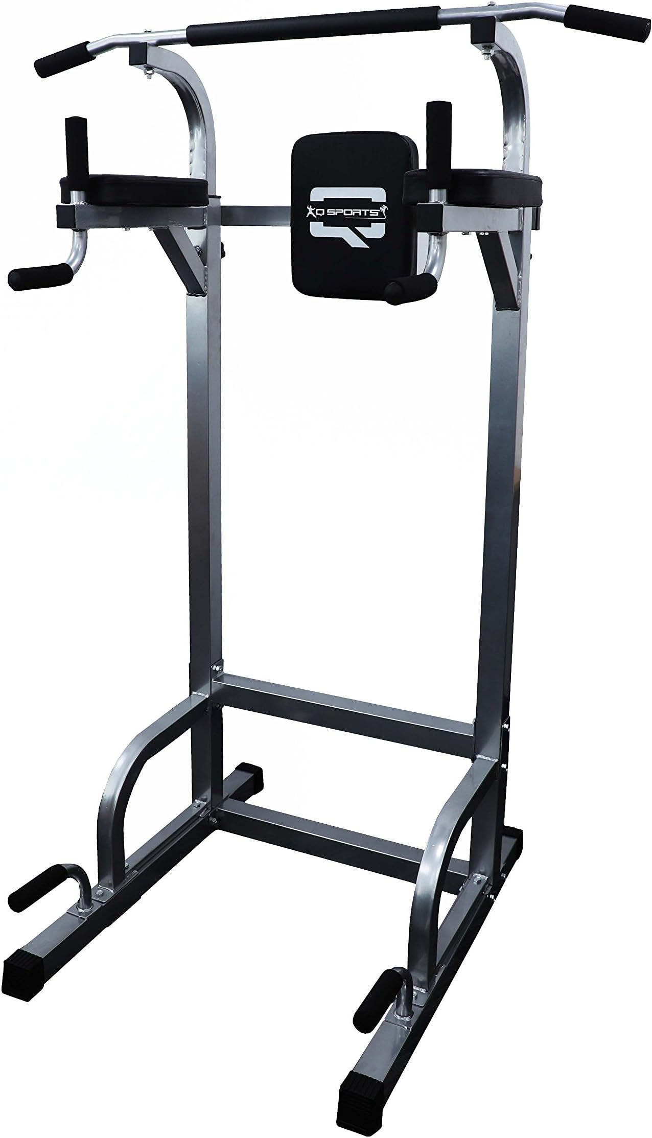 Power Station Gym Power Tower For Pull Ups Chin Ups Dips Leg Raises Multi functional Workout Station Sweat Proof Padded Arms Back Support Ergonomic Wide Grip Bar Sturdy Steel Frame & Rubber Feet