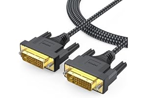 DTEEDCK DVI Cable 6ft, Single Link DVI to DVI-D/DVI-I Cord Male to Male for Monitor Computer PC Desktop Projector Display and More