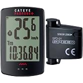 CATEYE Padrone Plus Bike Computer | Wireless Speed Tracking for Cyclists, FlexTight Mount, Automatic Start/Stop, Backlight Display with Night Mode