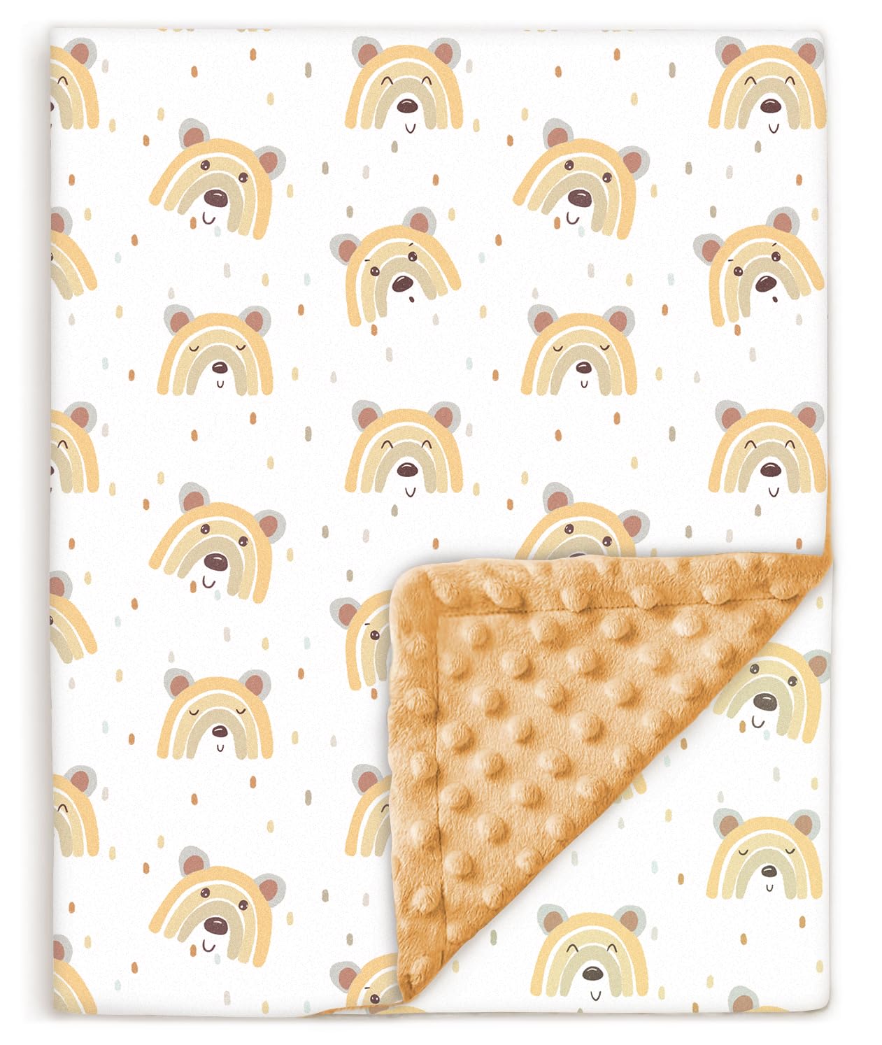 Baby and Toddler Blanket in Cotton and Soft Minky Oeko Tex - 75x100 cm - Thick Cot Blanket Polyester Filling - Comfort - Baby Swaddle, Comforter, Nap, Preschool - Newborn Gift for Girl or Boy — image 1