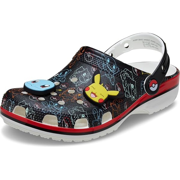 Amazon.com | Crocs Unisex-Adult Classic Pikachu Clogs, Lemon  display picture 1