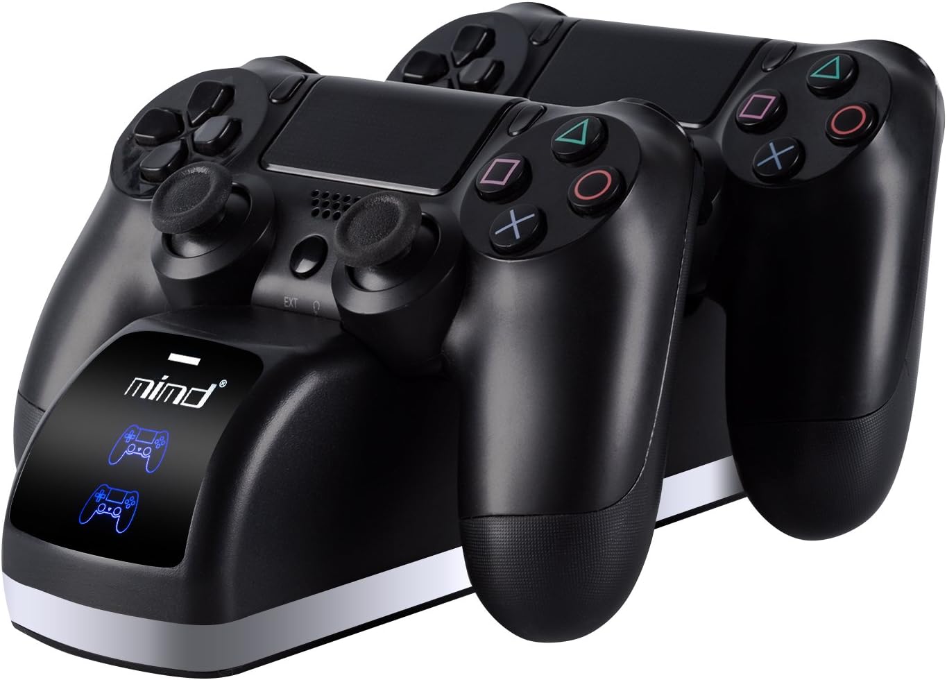 PS4 Controller Charger with Charging Status Display Screen, Puning PS4 Dual Charger Station with USB Charging Cable, Playstation4 Controller Charger Dock for PS4 / PS4 Slim / PS4 Pro Controller