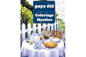 Pays été Coloriage Mystère: livre de coloriage pour adultes par numéro | | dessins à colorier | Art Thérapie . Coloriez les c