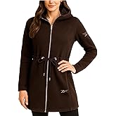 Reebok Womens Fleece Jacket - Lightweight Fleece Jacket Women Sherpa Lined Long Hooded Zip Up Womens Sweaters with Pockets