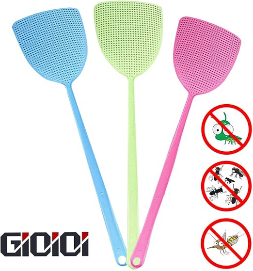 Gioioi Matamoscas Swat Manual Control De Plagas Evitar Moscas Mosquitos Plastico Mango Largo 3 Unidades Amazon Es Jardin