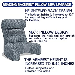 Tinuniyaa Back Pillow for Bed Sitting Up, Reading