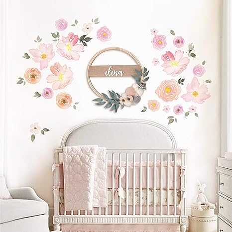floral wall nursery