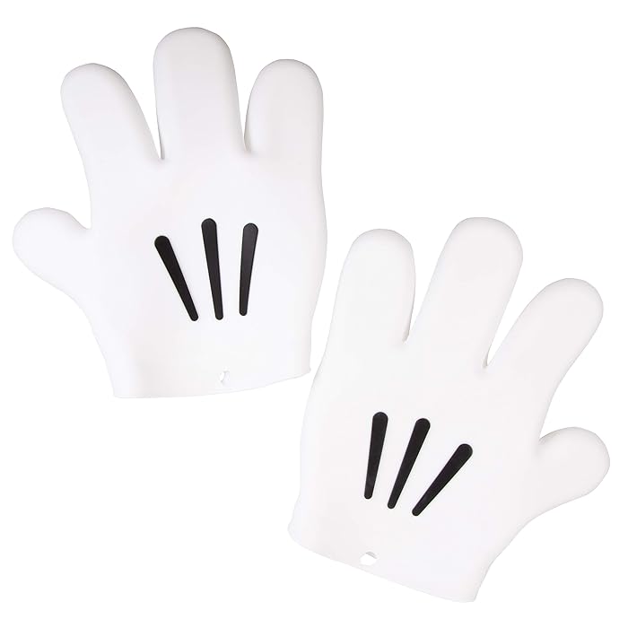 Disney Mickey Mouse Hand Oven Glove Set - Silicone - Heat-Resistant, Food Safe - Right and Left Hand Pair