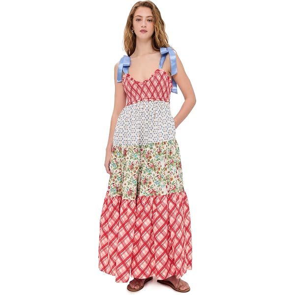 Free People Lysette Maxi Dress Bluebell Combo MD (Women's 8-10) at Amazon  Women's Clothing store