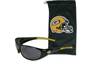 SISKIYOU SPORTS NFL Green Bay Packers Adult Sunglass and Bag Set, Green