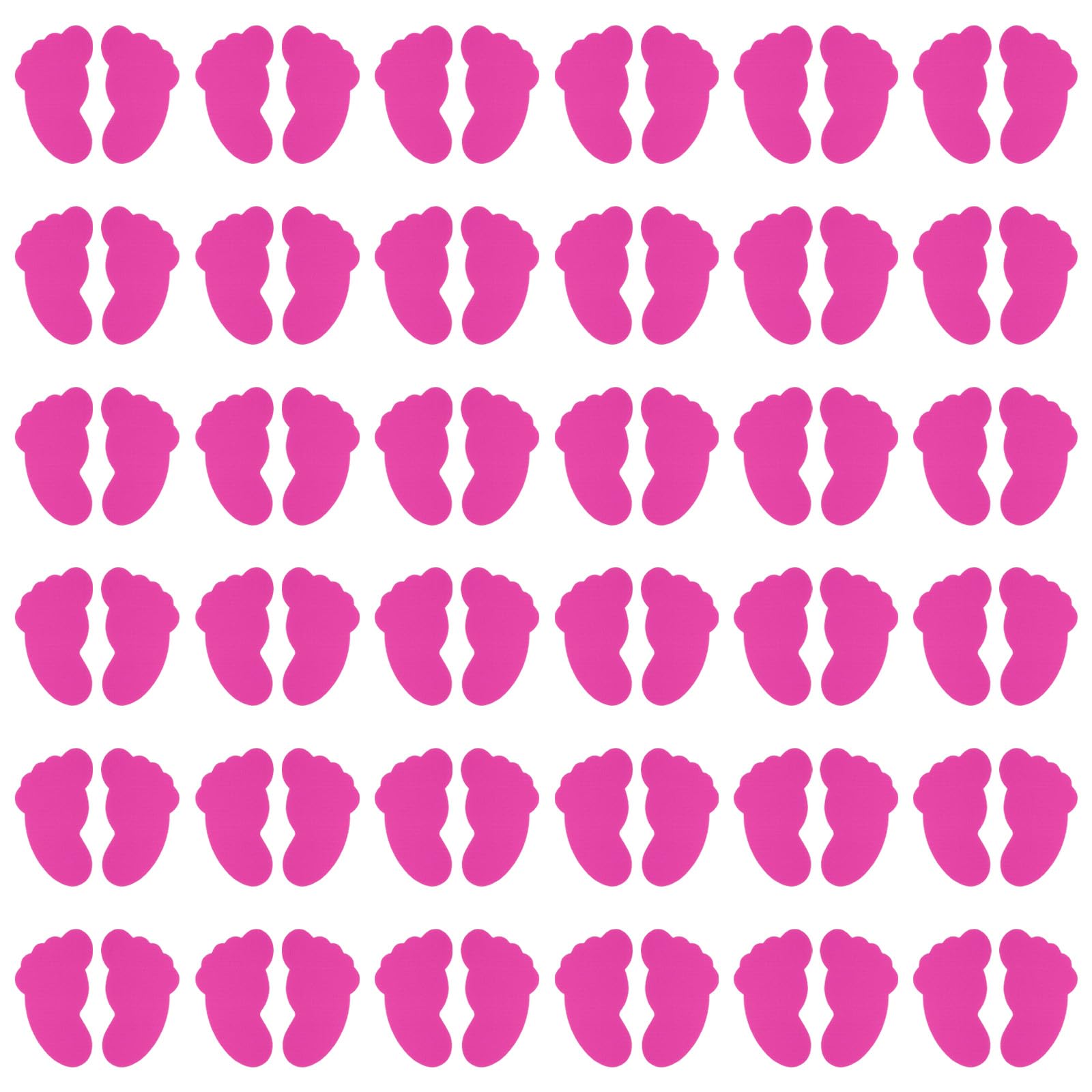 PATIKIL Foot Shaped Carpet Markers, 72pcs (36pairs) Nylon Floor Spots Markers Colorful Hook and Loop Marker Dots for Classroom Teacher Supplies, Pink