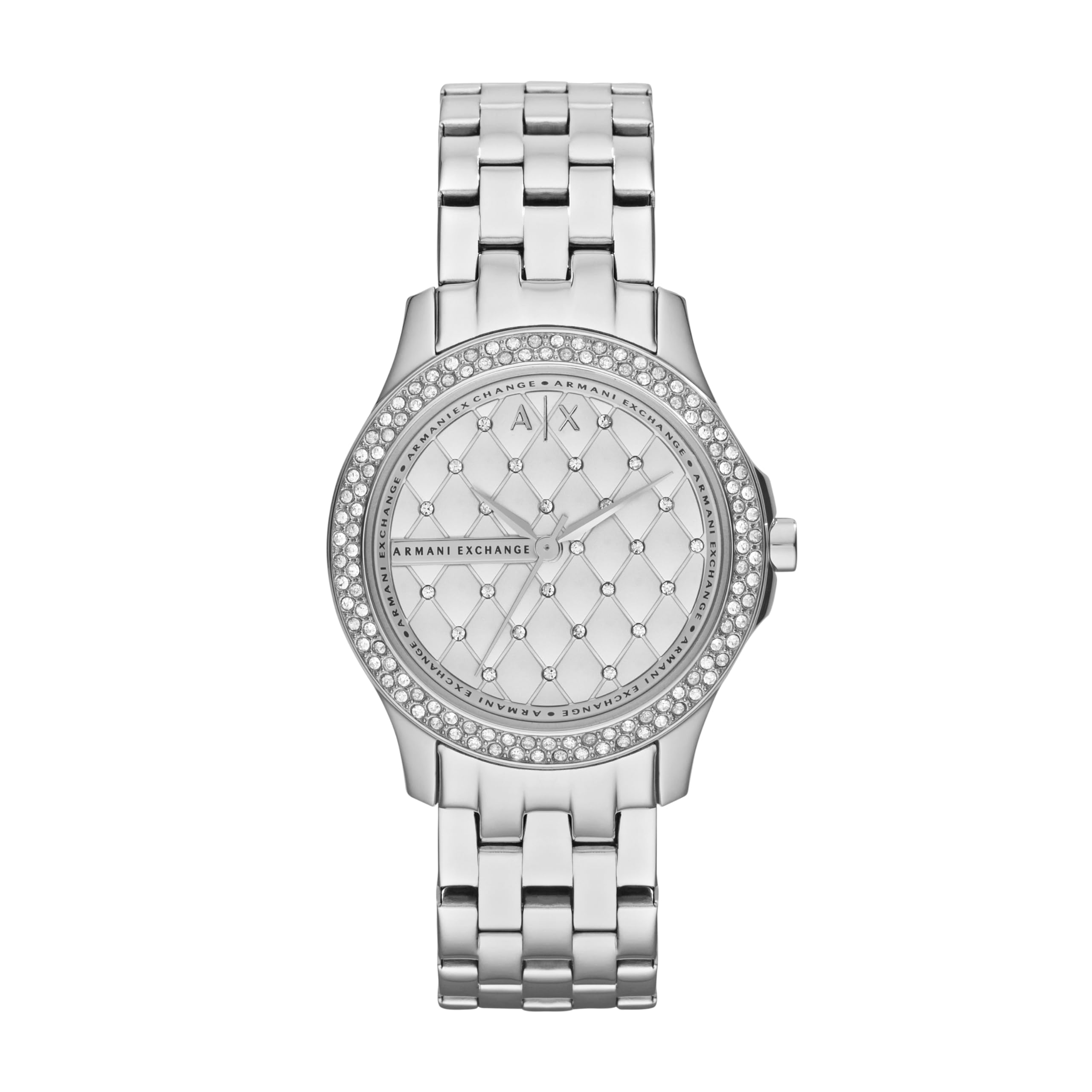 Armani Exchange Lady Hampton Womens Quartz Watch with Silver Dial and Silver Stainless Steel Bracelet AX5215 — image 1