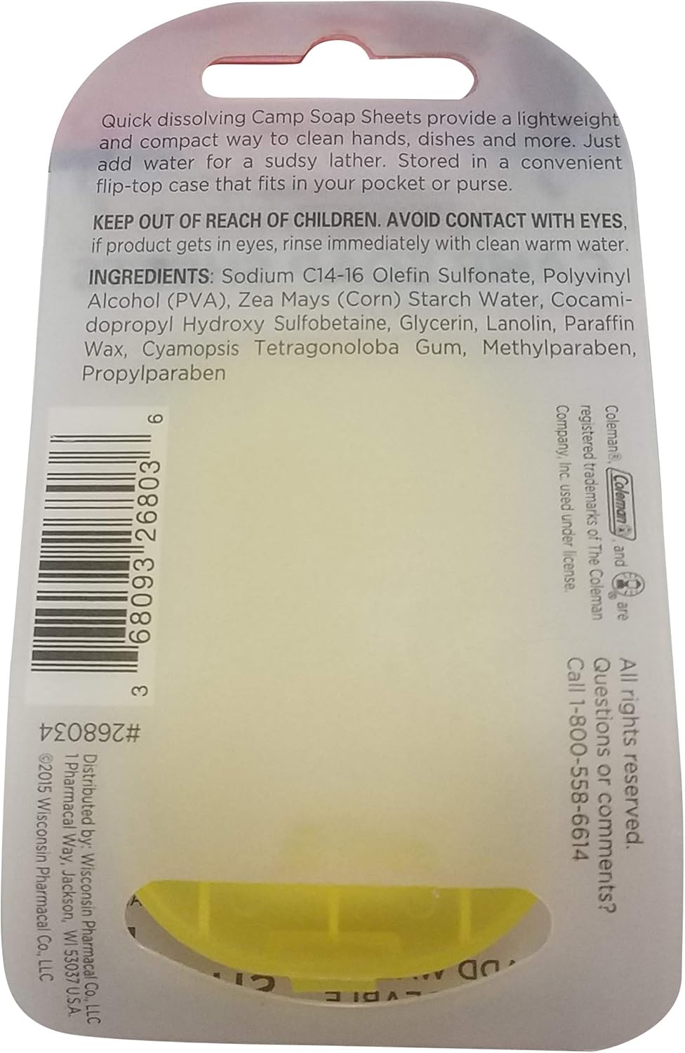 Coleman Dish and Hands Camp Soap Sheets, 50 sheets : Camping Soaps And Shampoos : Sports & Outdoors