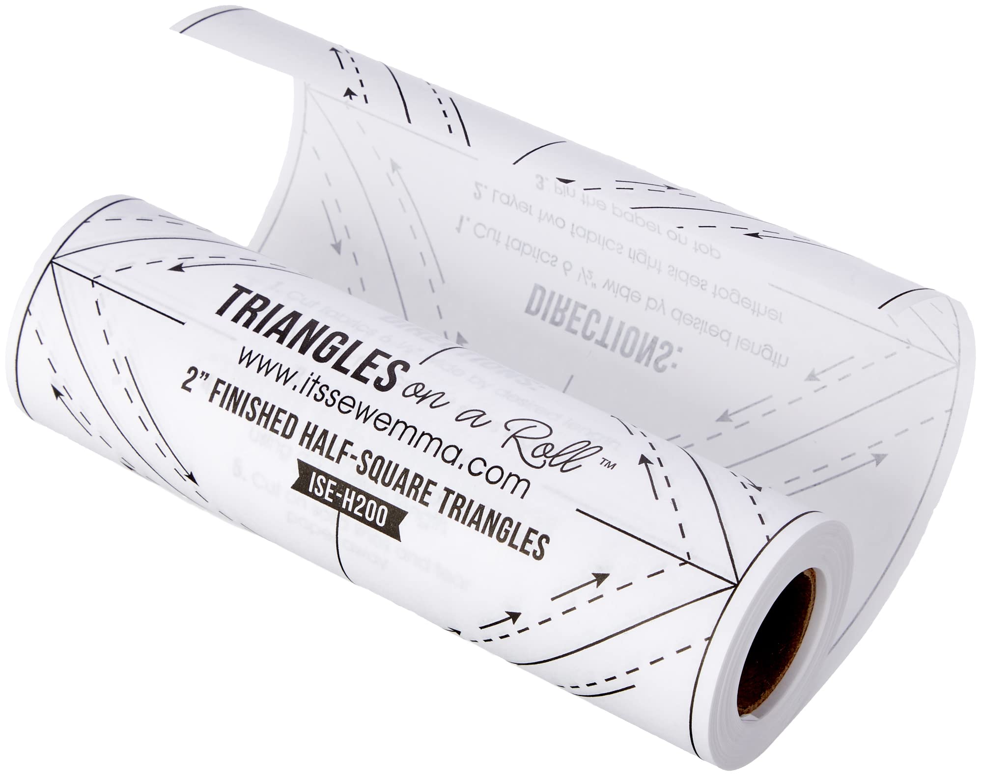 Triangles On A Roll Half-Square Triangles On A Roll-50' 2 inch Finished Size, Paper, White, 2"