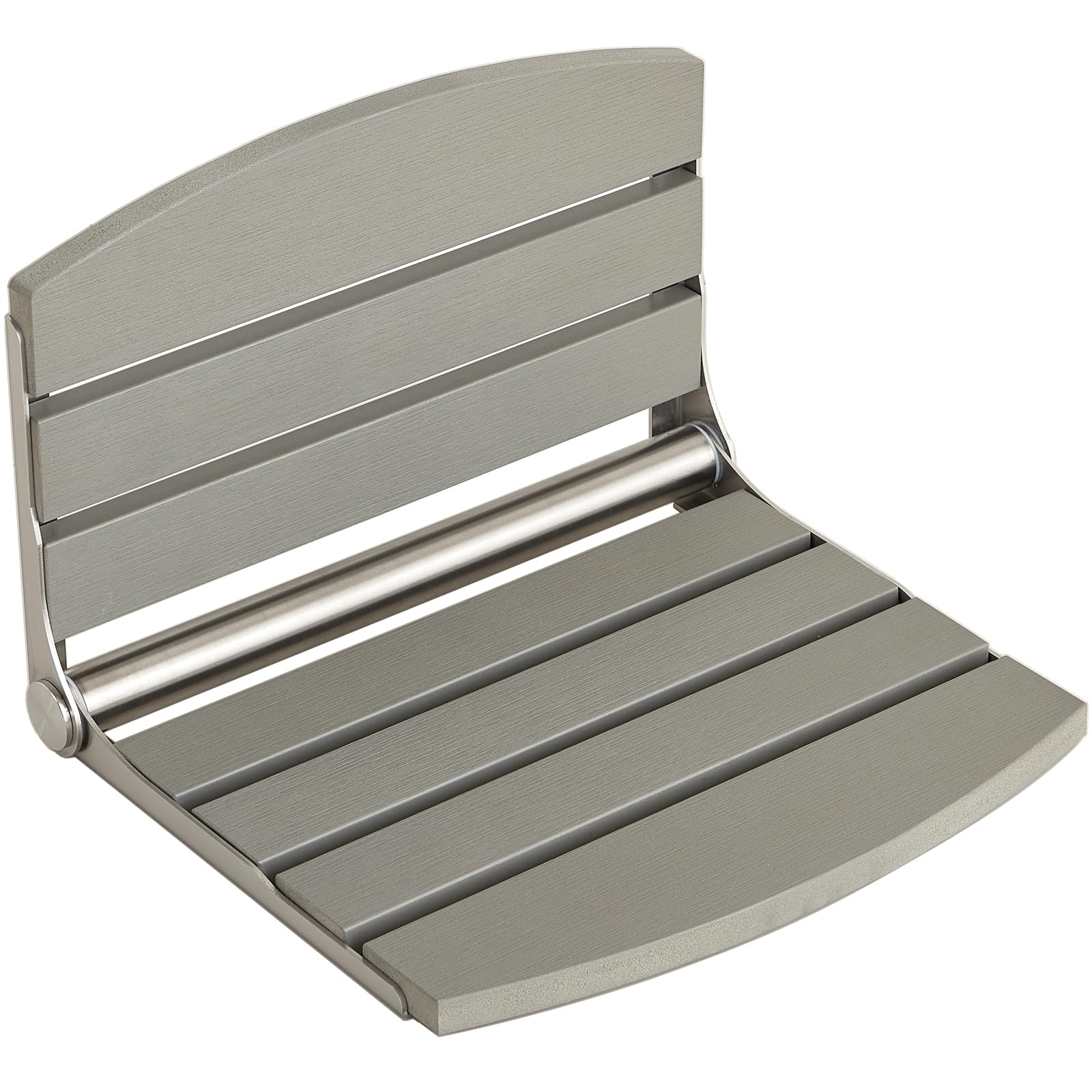 Photo 1 of 17.5" Folding Shower Seat Wall Mounted,Foldable Shower Bench,Fold Down Shower Seat,Folding Shower Seat Bench,Wall Mount Shower Seat Bench Chair (Grey)