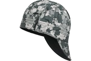ARCCAPTAIN Reversible Welding Cap with Elastic Retractable Band, 8 Panel Protective Welders Cap, 10 oz Fireproof Cotton Comforts for Safety and Protection While Welding to Men Women, 7 1/4, Camo