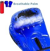 Grosee Kids Boxing Gloves 6oz 8oz Blue Youth Training Sparring MMA Muay Thai view 3