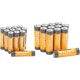 Upgraded 48 Count-AA &amp; AAA High-Performance Alkaline Batteries Value Pack | Combo Pack Contains 24 Double AA Batteries and 24 Triple AAA Batteries for Everyday and Household Devices