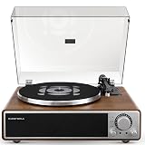 ONE-Q All-in-one Vinyl Record Player with Bluetooth 5.4, HiFi Turntable Built-in Speakers, Phono Preamp, AT-3600L Cartridge, 33/45 RPM, Auto Off
