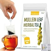 Mullein Leaf Tea Bags - Lungs Cleanse and Respiratory Support, Herbal Teas, Caffeine Free, 30 Tea Bags