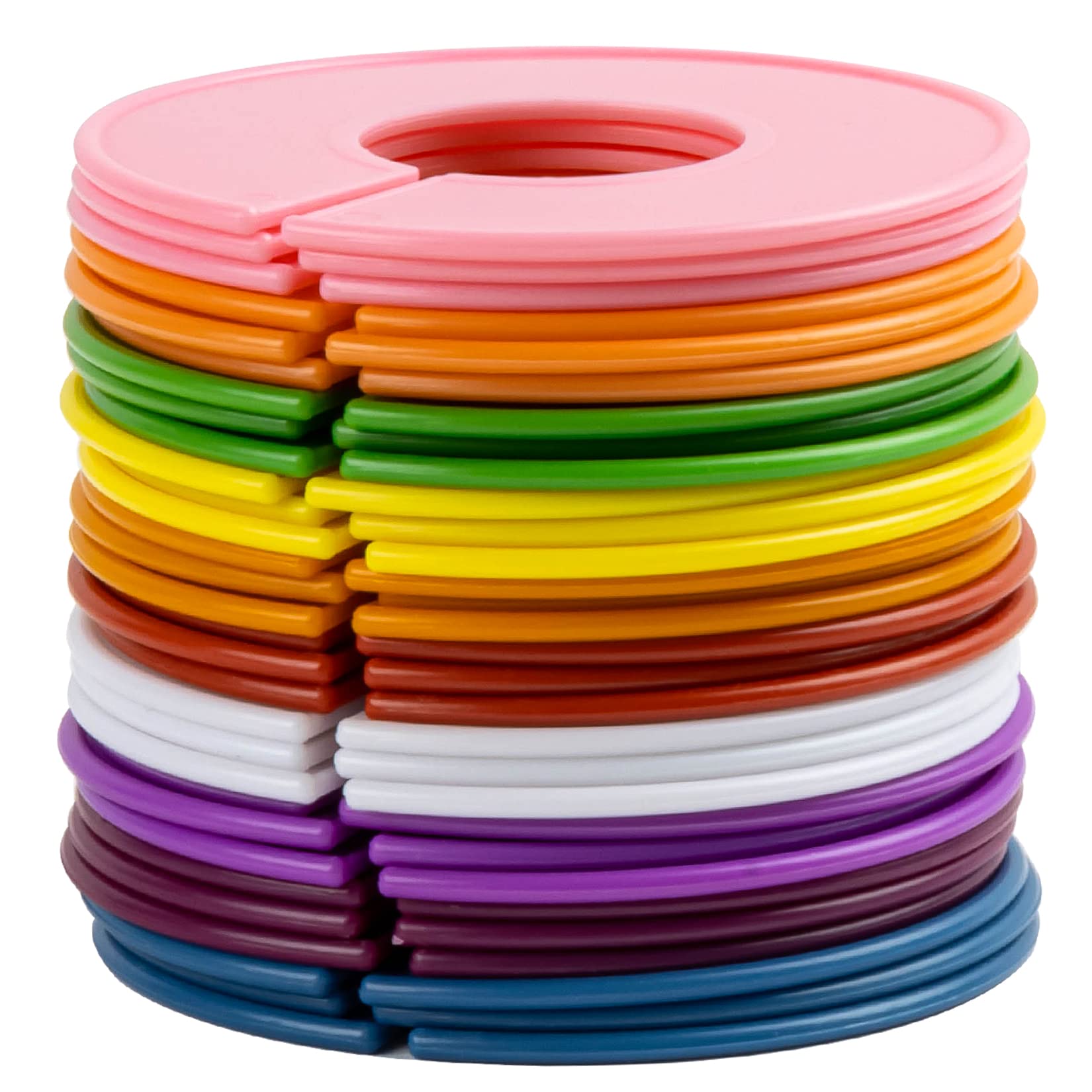 30PCS Closet Dividers Clothes Organizers - Sukh Closet Organizers Plastic Clothes Size Dividers Labels Separators for Garment Organizer Boutique Hanger Clothing Rack No Burrs 10 Assorted Colors